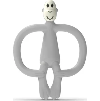 Hračka pro kojence MATCHSTICK MONKEY Kousátko a zubní kartáček bez ocasu Cool Grey