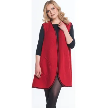 Dámská vesta Glara Vesta z ovčí vlny 729121 červená one size