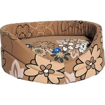 Pelíšek pro psa PROFIZOO Pelech Wasty 65 hnědá kytka (bav)