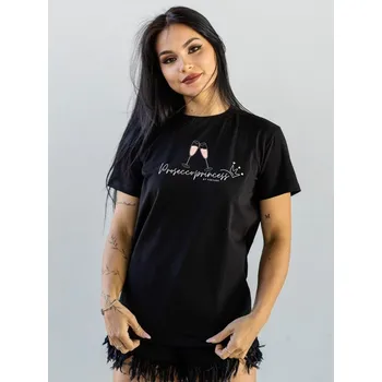 Dámské tričko Stylové dámské VSB PROSECCO PRINCESS tričko černé, VELIKOST 2XL