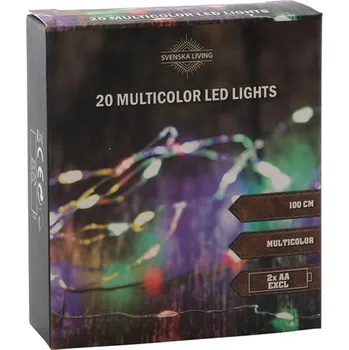 Vánoční dekorace HIT Světelný řetěz 20LED vícebarevný 100cm