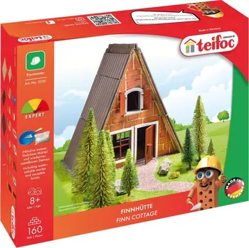 ostatní stavebnice Směr TEIFOC Finská chata 160 dílků pálené cihličky v krabici 1025 (stavebnice)