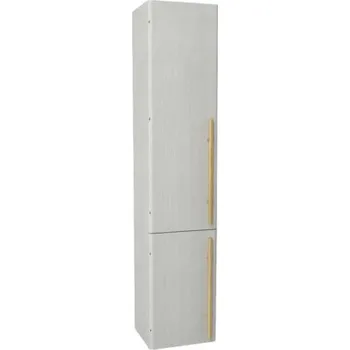 Koupelnový nábytek Koupelnová skříňka vysoká Devo Sonet levá šedá/dub 35 x 164 x 32 cm SF-S2DLE35-F114D01