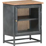 Noční stolek šedý 40 x 30 x 50 cm masivní akáciové dřevo IM_323501