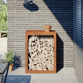 vidaXL Stojan na palivové dřevo 60x40x80 cm povětrnostně odolná ocel