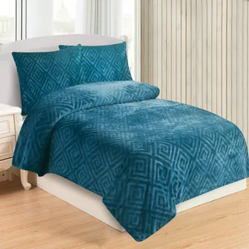 Povlečení Nelson mikroplyšové povlečení Bílé 140 x 200, 70 x 90 cm zipový uzávěr