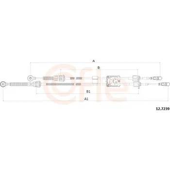 Tažné lanko, ruční převodovka, , COFLE, 92.12.7239