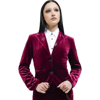 Dámský kabát kabátek dámský (sako) KILLSTAR x BEETLEJUICE - Recently Deceased - Red - L