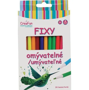 Kancelář CreaFun Fixy omyvatelné - 24 barev
