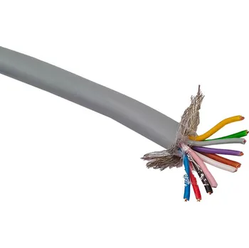 elektrický kabel Kabel kulatý vícežilový, šedý, HELUKABEL 20035, LIYCY 10 x 0.25mm2, Cu, 1x stíněný