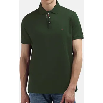 Pánské tričko Pánské zelené polo triko Tommy Hilfiger - Velikost L, Barva Zelená 55979 MW0MW30768