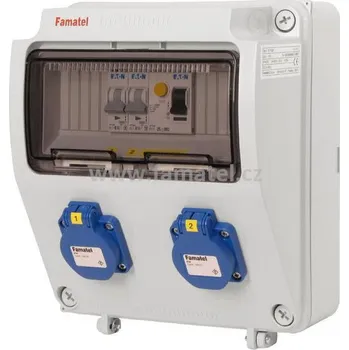 Rozvaděč Famatel v115 - ZSF20000000.1 /3957 Zás.skříň IP54 jištěná s chráničem 25/2/003
