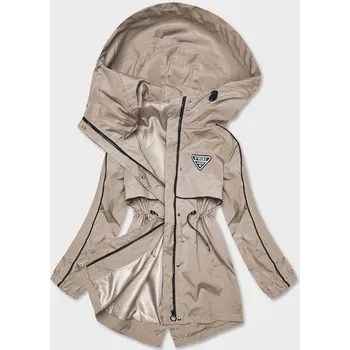 Dámská bunda Tenká béžová dámská bunda s podšívkou (B8119-12) odstíny béžové XXL (44)