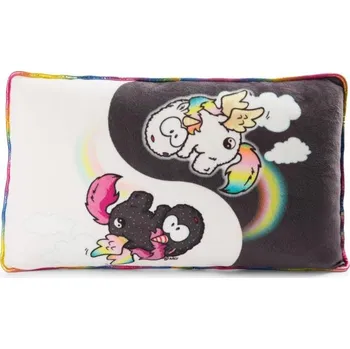 plyšák NICI polštář plyšový Jednorožec Jin a Jang duha 43x25 cm