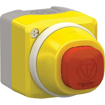 vypínač Schneider Electric XALK84W3BE Ovládač nouzového zastavení prosvětlený ve skříni, 24V, 1Z + 1V