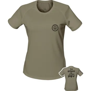 Dámské funkční tričko 74. mechanizovaný prapor IVECO - olivová