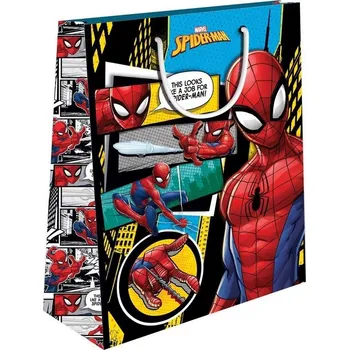 Dárková taška Dárková taška Spiderman, velikost L (26x32 cm)