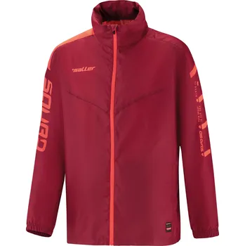 Saller SQUAD50 Nepromokavá bunda BARVA: 176 tmavě červená-černá-neon oranžová, Velikost: XL Lehká sportovní bunda do každého počasí