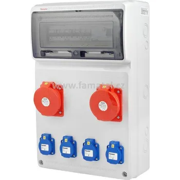 Rozvaděč Famatel v640 - ZSF40200000.1 /3952 Zás.skříň IP44 jištěná s chráničem 40/4/003