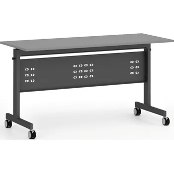 Psací stůl B2B Partner Mobilní stůl PRIMO MOBI, 140x60 cm, černá podnož, grafit