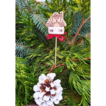 Vánoční dekorace Zápich vánoční - domeček