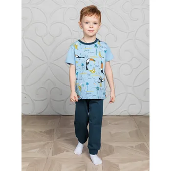 Chlapecké pyžamo Chlapecké pyžamo Hawaii - modrá/navy 122