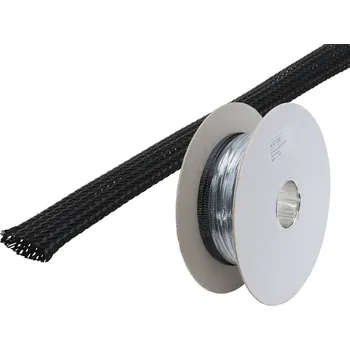 kabelová chránička Ochranný oplet 8mm, černý Role 100m<br />Výrobce: - 437230 100