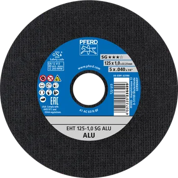 Příslušenství k brusce Pferd 61341115 | Řezný kotouč 125 x 1,0 x 22,23 mm, SG ALU