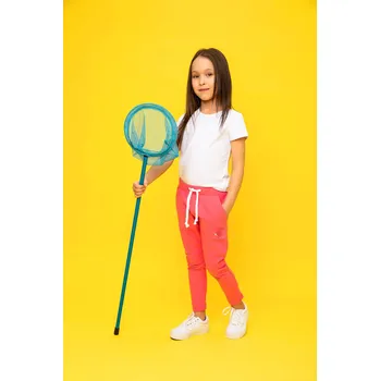 Dívčí tepláky Travel - růžová 110