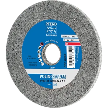 Brusný kotouč Pferd 44691052 | Brusný kotouč PNER-H 125x6x22,23 mm, tvrdý, A jemné, POLINOX