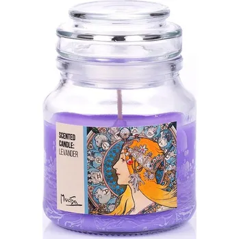 Svíčka Vonná svíčka (vůně levandule) Alfons Mucha – Zodiak