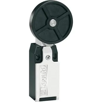 vypínač a zásuvka LOVATO Electric KME3S02 koncový spínač, kovové tělo, Gumová kadka ?50x10mm, 2V mžikové