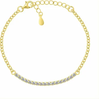 Náramek Brilio Silver Elegantní pozlacený náramek se zirkony BRC172Y + 2 měsíce na vrácení zboží