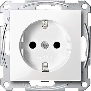 vypínač a zásuvka Schneider Electric MTN2300-0319 Merten - Zásuvka 250V/16A SCHUKO, bezšroubová, System M, Polar