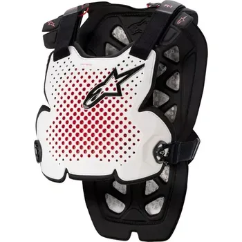 Motocyklový chránič hrudi a pátěře Hrudní / zádový chránič ALPINESTARS A-1 PRO GUARD BÍLÝ/ČERNÝ/ČERVENÝ velikost M/L