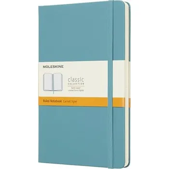 Zápisník Moleskine - tvrdé desky, L, linkovaný - tyrkysový
