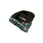 Wamu Fleecová čepice dětská Dinosauři černo-hnědá Vel. M