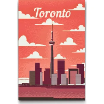 Diamantové malování Diamantové malování - Toronto, Kanada Velikost: 40x60cm, Rámování: Pouze srolované plátno, Diamanty: Čtvercové