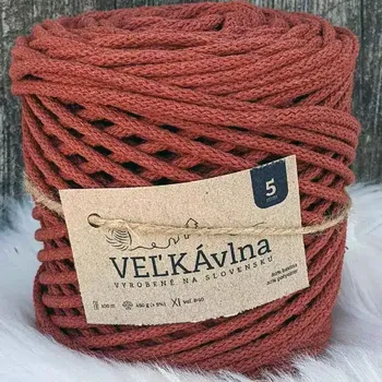 Příze Velká vlna Špagát 5mm Terakota (Špagátová příze 5mm Terakota)