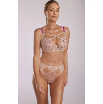 Dámské spodní prádlo Kalhotky Kinga B-1117/2 Laura Brazilian XS-2XL Béžová XS