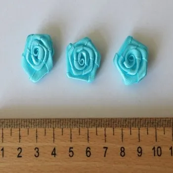 Nášivka aplikace RŮŽE tyrkysová 1,5cm PES -
