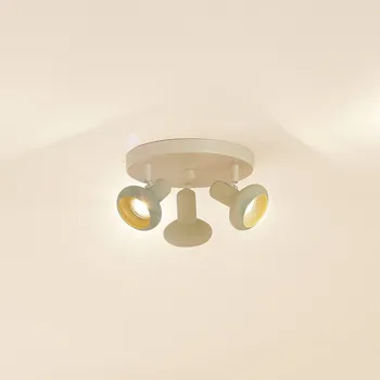 Lampička Stropní bodové svítidlo Lindby Huby, 3 světla, krémová/světle zelená, béžová, světle zelená 3 x 10 W LED - Doprava zdarma