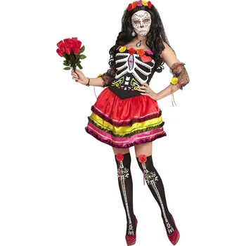 Karnevalový kostým Den mrtvých, dámský kostým - XS