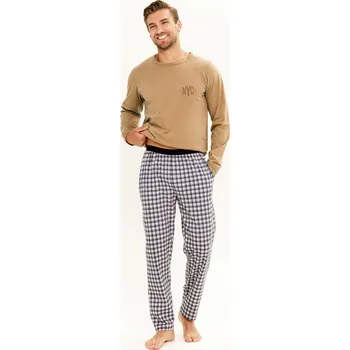 Pánské pyžamo Pánské pyžamo Rob 3298 M-2XL bronz 2XL