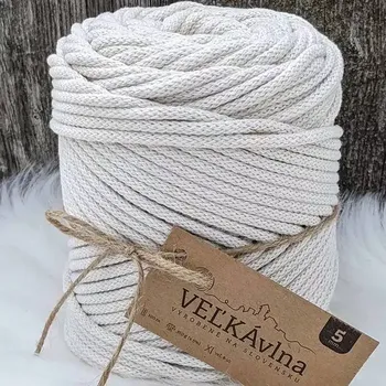 Příze Velká vlna Špagát 5mm Bez (Špagátová příze 5mm Baza)