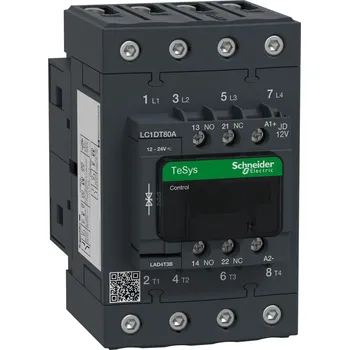 Stykač Schneider Electric LC1DT80AJD 4P Everlink stykač AC1 415V 80 A cívka 12V DC