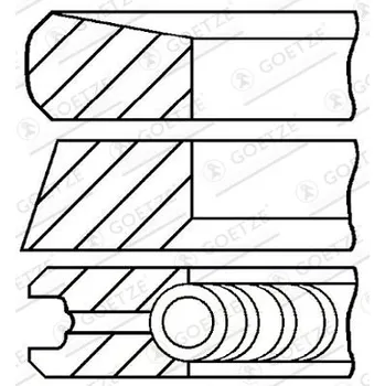 Píst motoru Sada pístních kroužků FEDERAL MOGUL 08-422000-00