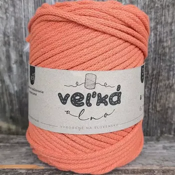 Příze Velká vlna Špagát 5mm Papaya (Špagátová příze 5mm Papaya)