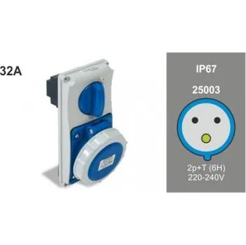 Elektrická zásuvka Famatel 25003 Zás. blok. IP67 230V 32A 3P 6h