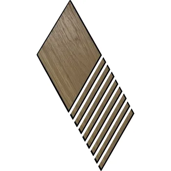 Windu Sada 9 ks designových obkladů na stěnu, dekor dub, rhombus, 405x235 mm, 0,44 m2
